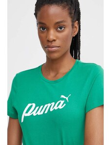 Puma t-shirt in cotone donna colore verde 679315