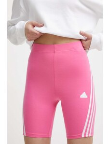 adidas pantaloncini donna colore rosa con applicazione IS3630