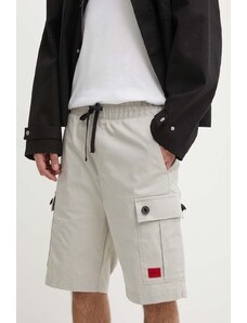 HUGO pantaloncini in cotone colore grigio 50510594