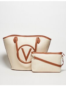 Valentino Bags Valentino - Covent - Borsa shopping color cuoio con borsello rimovibile-Marrone