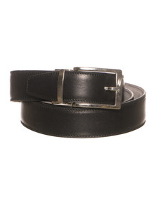 Leather Trend Gabri - Cintura Reversibile Nera e Grigia In Vera Pelle Nappa e Camoscio Double fast