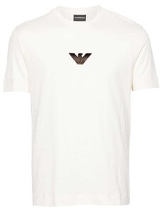 Emporio Armani T-shirt bianco logo Eagle centrale