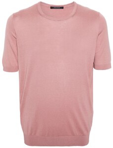 Tagliatore T-shirt rosa in seta