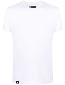PATRIZIA PEPE T-shirt bianca basic etichetta fly orlo