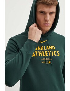 Nike felpa Oakland Athletics uomo colore verde con cappuccio