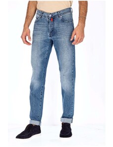kiton Jeans Slim Fit - Medium Wash Indigo