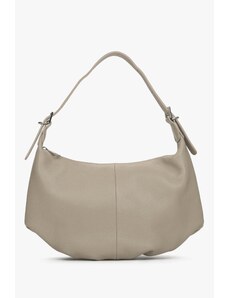 Women's Beige Baguette Bag made of Premium Italian Genuine Leather Estro ER00115036