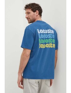 Lacoste t-shirt in cotone uomo colore blu