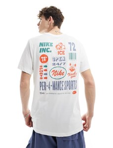Nike Training - Dri-FIT - T-shirt bianca con stampa sul retro-Bianco