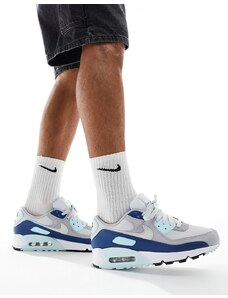Nike - Air Max 90 - Sneakers grigie e blu-Grigio