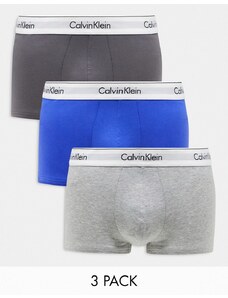 Calvin Klein - Cotton Stretch - Confezione da 3 boxer aderenti multicolore
