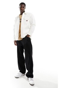 Tommy Jeans - Essential - Camicia bianca tinta unita-Bianco