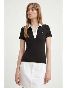Tommy Jeans polo donna colore nero DW0DW17225