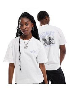 Dickies - Dendron - T-shirt a maniche corte bianca con stampa sul retro - In esclusiva per ASOS-Bianco