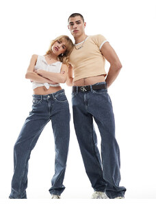 Calvin Klein Jeans - Jeans unisex dritti anni '90 lavaggio grigio - In esclusiva per ASOS