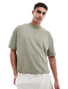 ASOS DESIGN - T-shirt oversize squadrata pesante verde medio