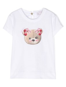 MONNALISA KIDS T-shirt neonata bianca Teddy cherry