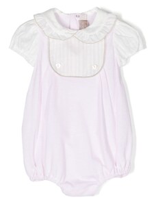 LA STUPENDERIA KIDS Tutina rosa/bianca neonata a camicia