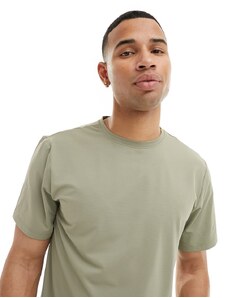 ASOS 4505 - T-shirt da allenamento ad asciugatura rapida kaki con icona-Verde