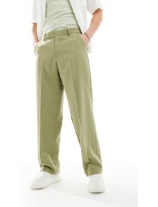 ASOS DESIGN - Pantaloni a fondo ampio eleganti verde salvia