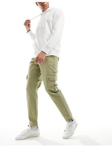 ASOS DESIGN - Pantaloni cargo affusolati verde salvia