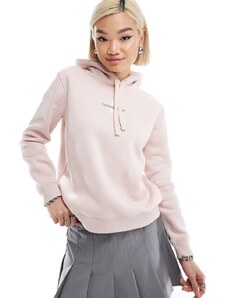 Calvin Klein Jeans - Felpa con cappuccio rosa vestibilità classica con monogramma del logo