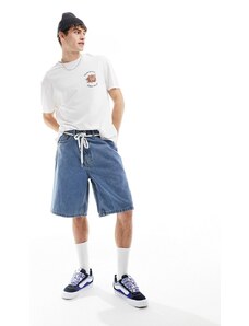Vans - Check-5 - Pantaloncini di jeans larghi lavaggio blu medio