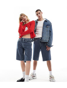 Calvin Klein Jeans - Pantaloncini skater unisex dritti anni '90 lavaggio grigio - In esclusiva per ASOS