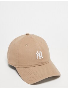 New Era - 9twenty - Cappellino beige slavato con logo piccolo dei New York Yankees-Neutro