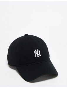 New Era - 9twenty - Cappellino nero slavato con logo piccolo dei New York Yankees