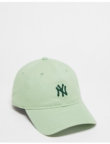 New Era - 9twenty - Cappellino verde slavato con logo piccolo dei New York Yankees