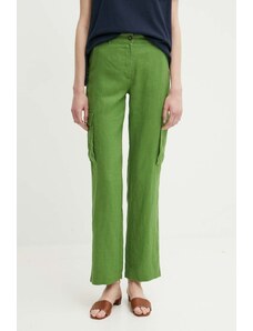 United Colors of Benetton pantaloni in lino colore verde