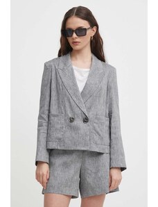 Sisley giacca in lino colore grigio