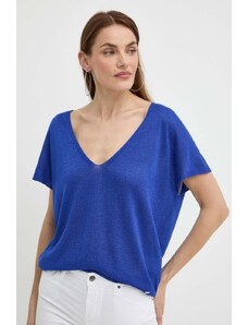 Morgan t-shirt MCOACH donna colore blu MCOACH