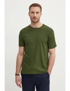 United Colors of Benetton maglietta in lino colore verde