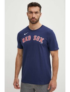 Nike t-shirt in cotone Boston Red Sox uomo colore blu navy