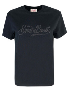 Mc2 Saint Barth T-shirt in Cotone con Stampa Strass St. Barth