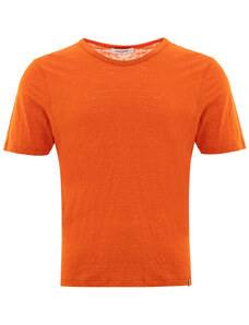 T-Shirt Mezza Manica in Lino Gran Sasso 50 Arancione 2000000018713