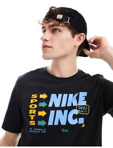 Nike Training - Dri-FIT - T-shirt nera con grafica-Nero