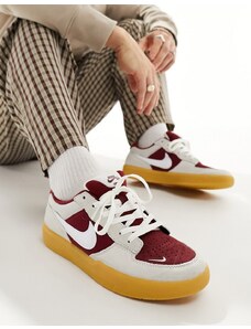 Nike SB - Force 58 - Sneakers rosse e bianche-Bianco