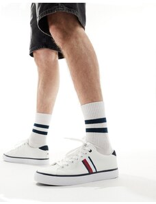 Tommy Hilfiger - Sneakers in rete bianche con righe-Bianco