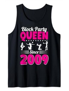 Volleyball 15th Birthday Gift Ideas for Women Block Party Queen Since 2009 Volleyball 15th Birthday Canotta