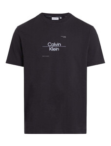 Calvin Klein t-shirt nera optic line logo K10K112489