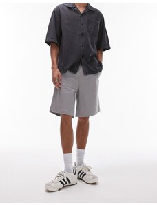 Topman - Pantaloncini chino comodi grigi con fascia in vita elasticizzata-Grigio