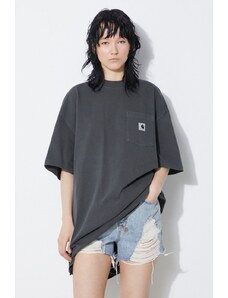 Carhartt WIP t-shirt in cotone S/S Nelson Grand T-Shirt donna colore grigio I031616.98GD