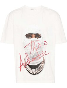 IH NOM UH NIT T-shirt bianca WITH FUTURE MASK AUTHENTIC