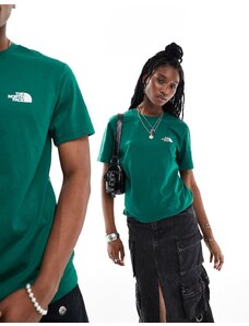 The North Face - Simple Dome - T-shirt verde scuro con logo piccolo