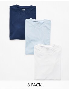 ASOS DESIGN - Confezione da 3 T-shirt in colorazioni multiple-Multicolore