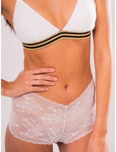 Caramì Lingerie & Activewear Made in Italy Culotte Camelia in pizzo Latte
