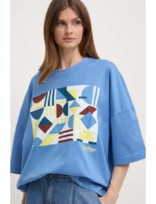 Max Mara Leisure t-shirt in cotone donna colore blu